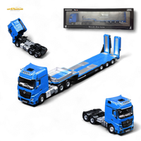 TimeMicro & Perka BENZ FLATBED TRANSPORT VEHICLE - Blue 1:64