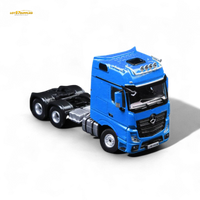 TimeMicro & Perka BENZ FLATBED TRANSPORT VEHICLE - Blue 1:64