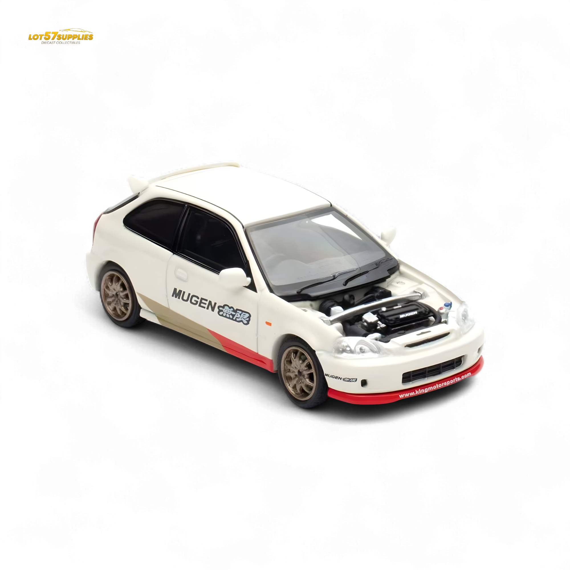 Motorhelix Honda Civic EK9 MUGEN White 1:64