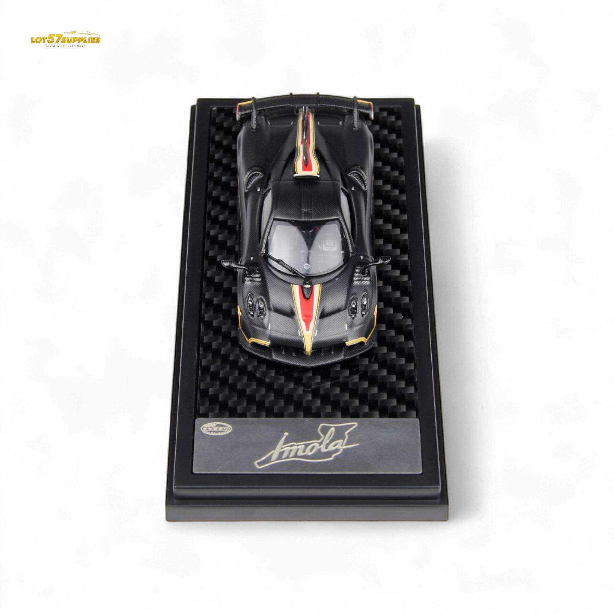 (Pre-Order) LCD Pagani Imola Matte Black Carbon 1:64