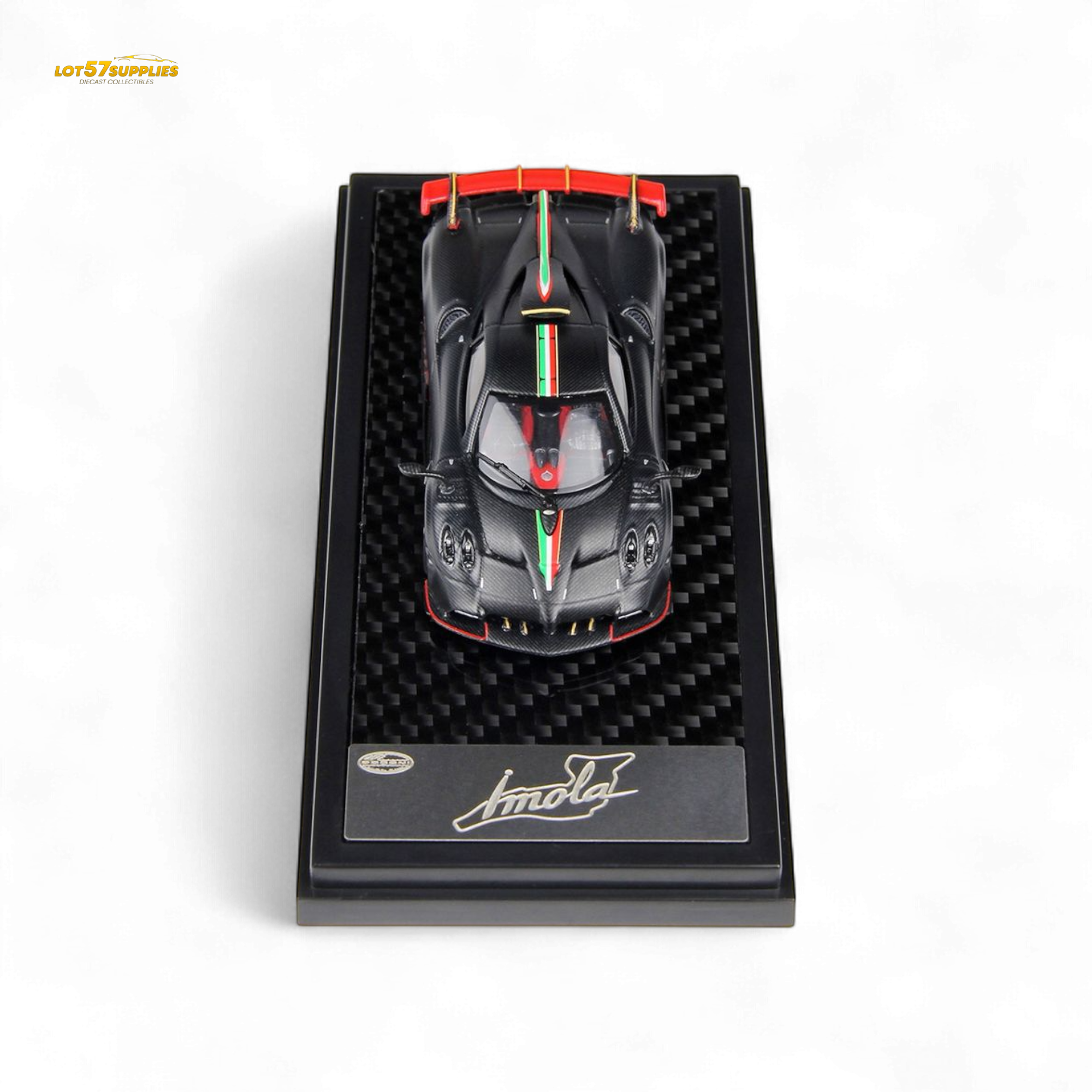 (Pre-Order) LCD Pagani Imola Matte Black Carbon 1:64