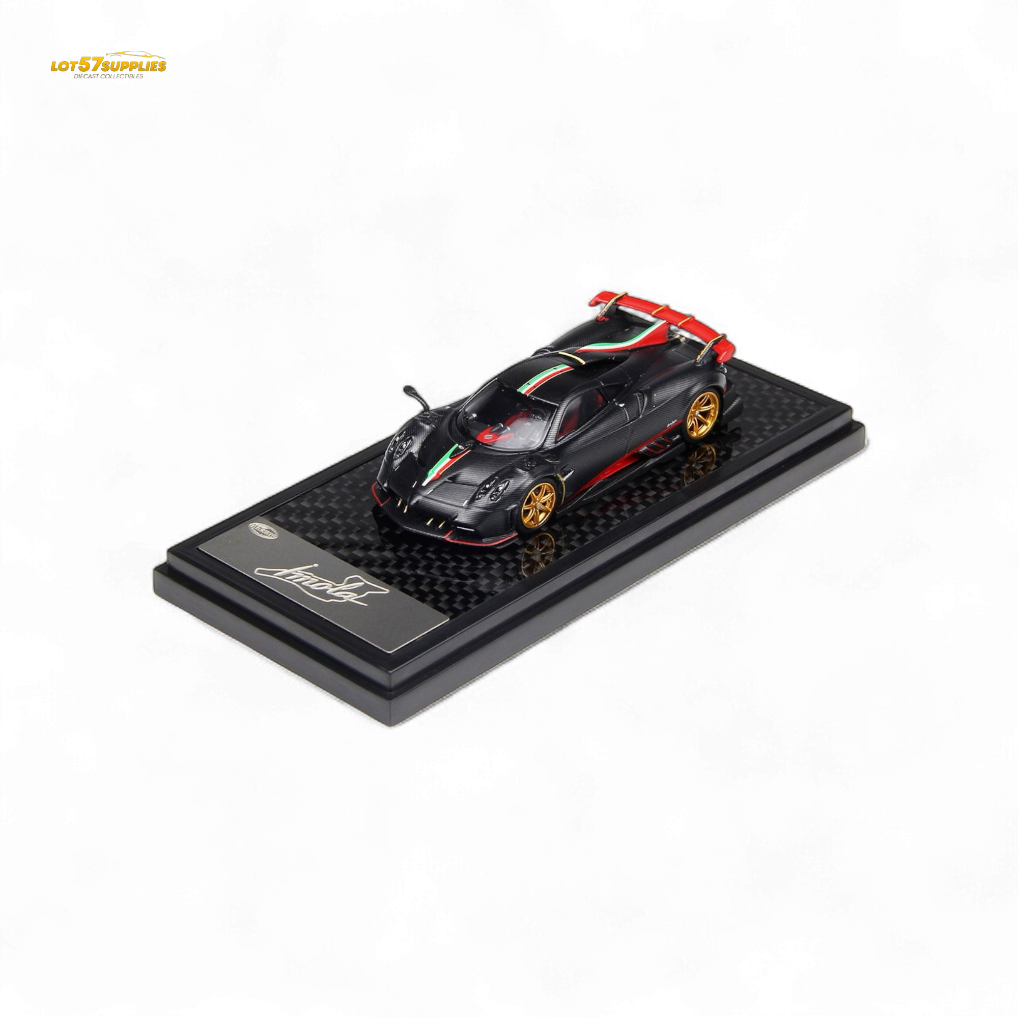 (Pre-Order) LCD Pagani Imola Matte Black Carbon 1:64