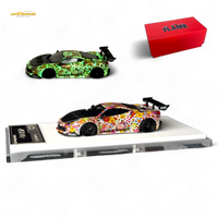 Flame Ferrari 458 GT LB Wide-Body - Takashi Murakami Flower Livery - Glows in dark 1:64 Resin