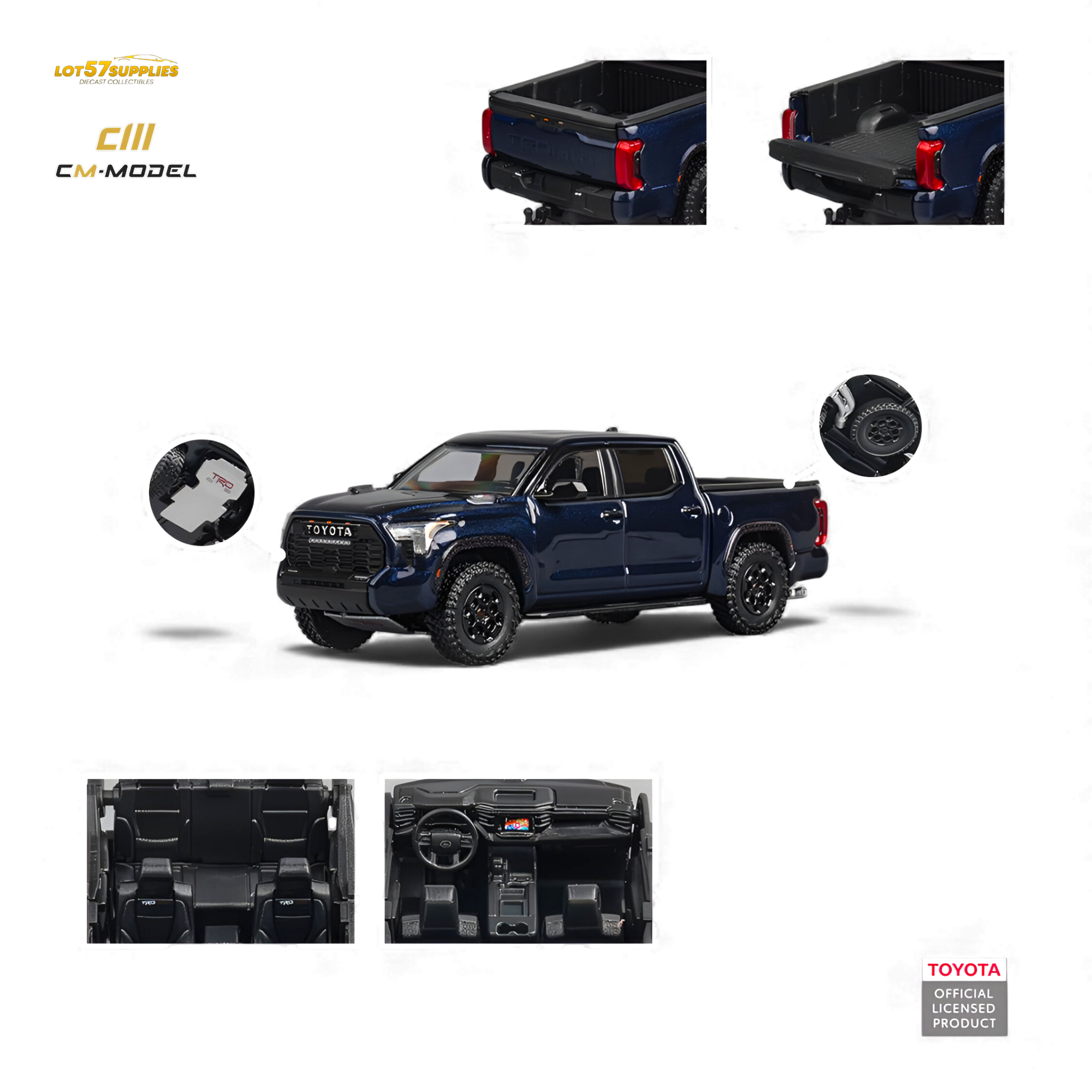 (Pre-Order) CM MODEL Toyota Tundra Metallic Blue 1:64