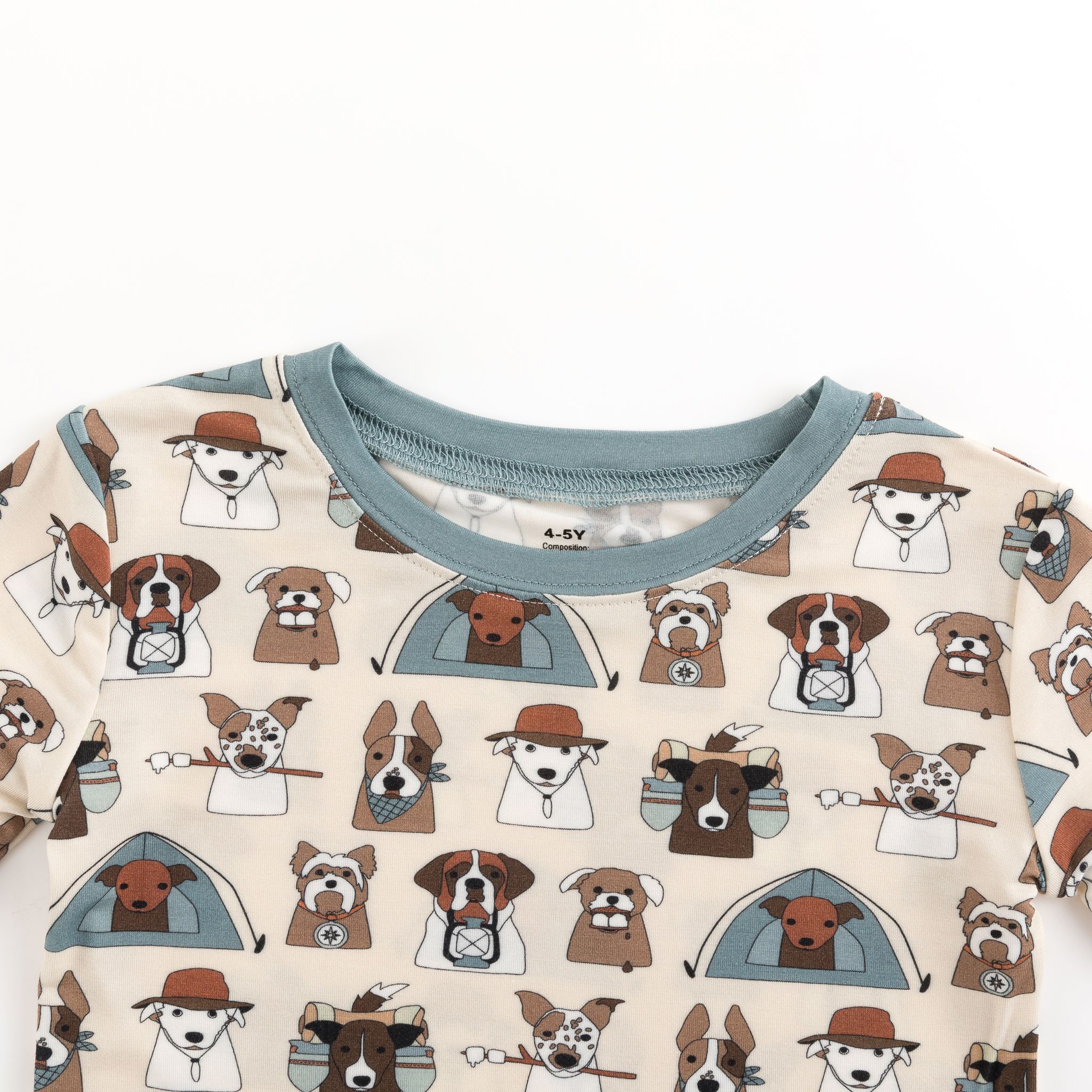 Camp Paws (Long Sleeve PJ) - Blue - BIG FRENCHIES