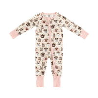 Camp Paws (Convertible Zip Footies) - Pink - BIG FRENCHIES