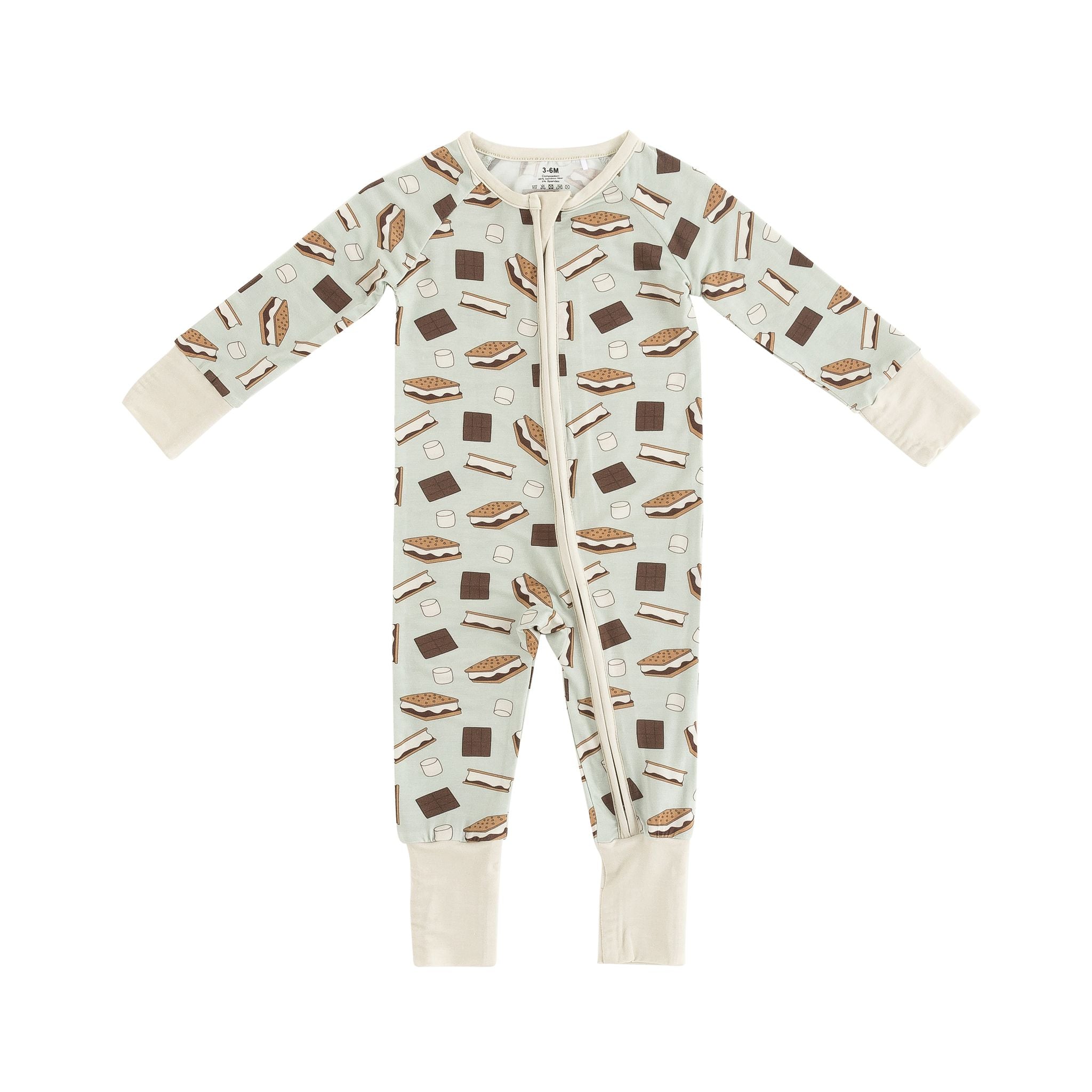 S'more to Love (Convertible Zip Footies) - Blue - BIG FRENCHIES