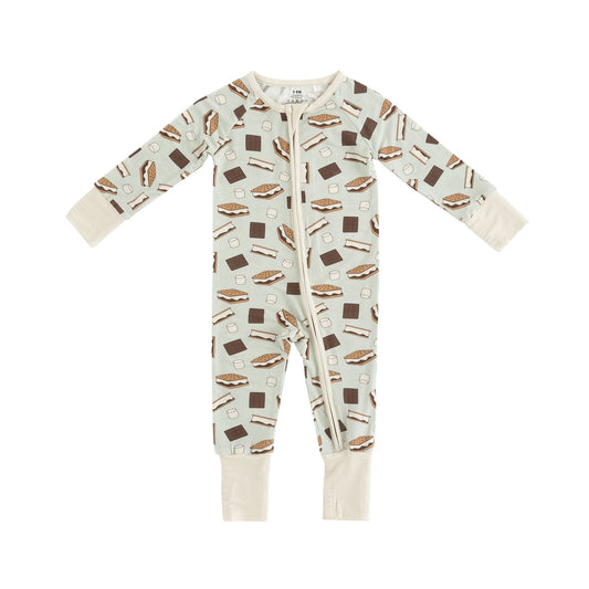 S'more to Love (Convertible Zip Footies) - Blue - BIG FRENCHIES