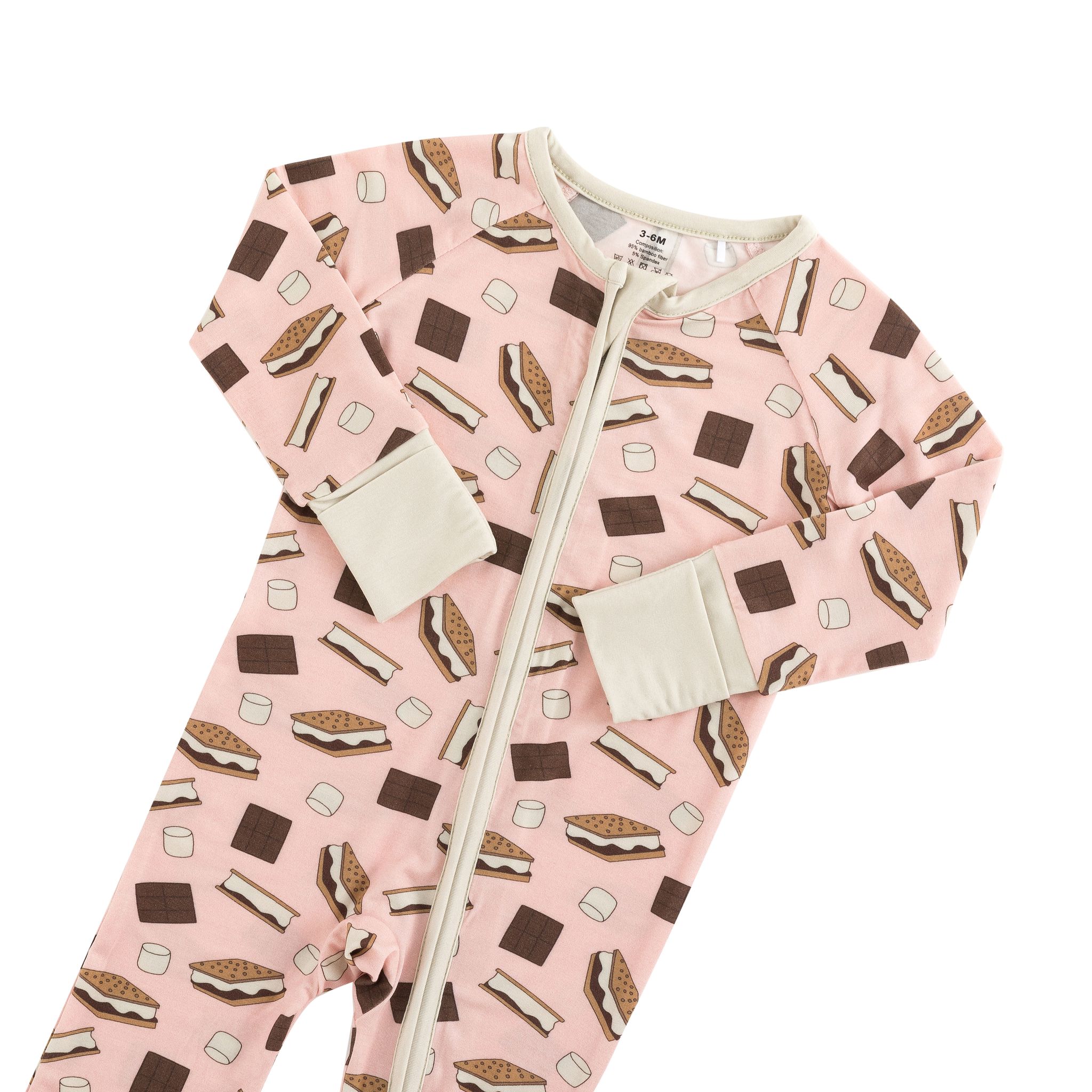 S'more to Love (Convertible Zip Footies) - Pink - BIG FRENCHIES
