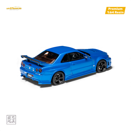 Cars' Lounge Nissan Skyline GT-R R34 Z-TUNE Bayside Blue 1:64