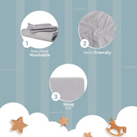 Nyte Nyte Bamboo Fitted Crib Sheet - BIG FRENCHIES