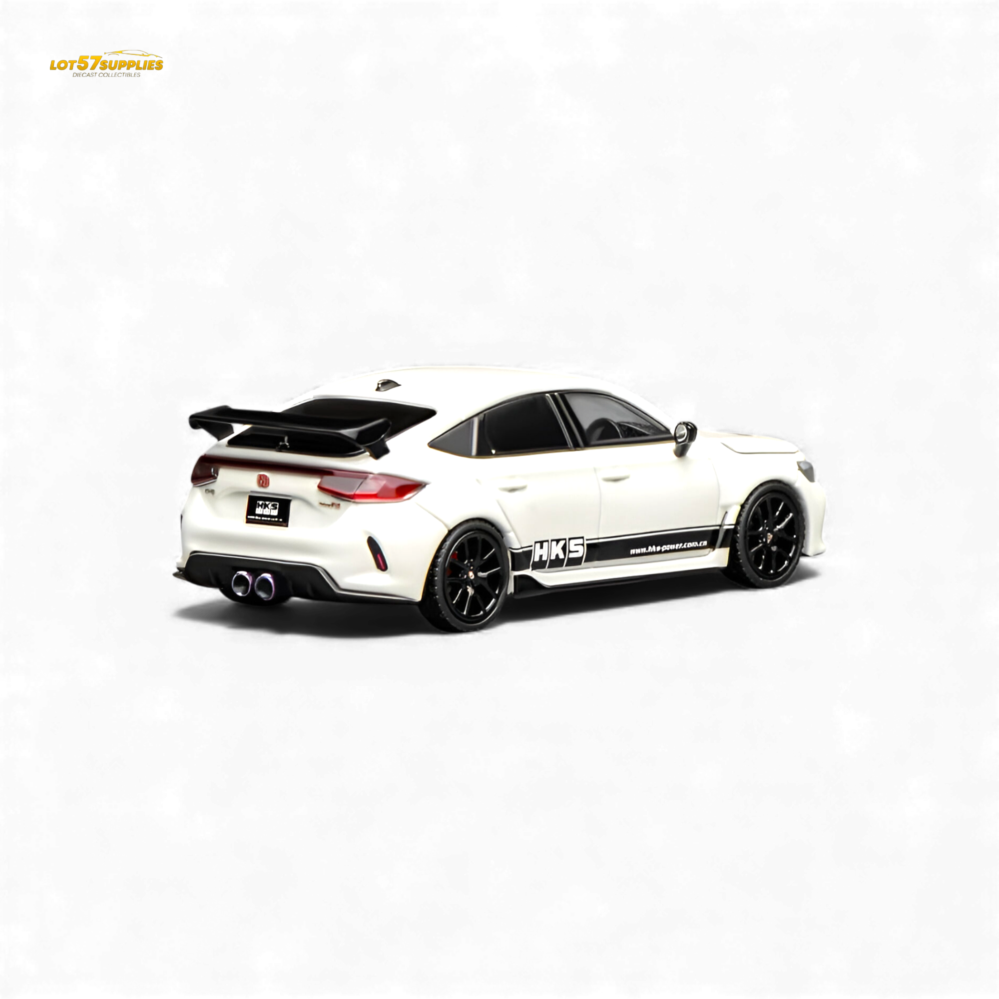 (Pre-Order) Motorhelix Honda Civic Type R FL5 HKS White 1:64
