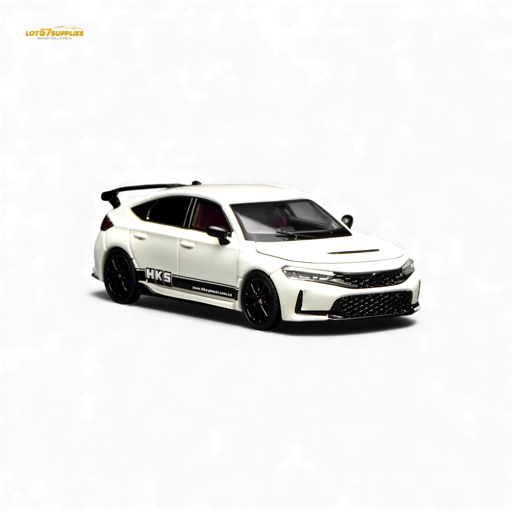 (Pre-Order) Motorhelix Honda Civic Type R FL5 HKS White 1:64