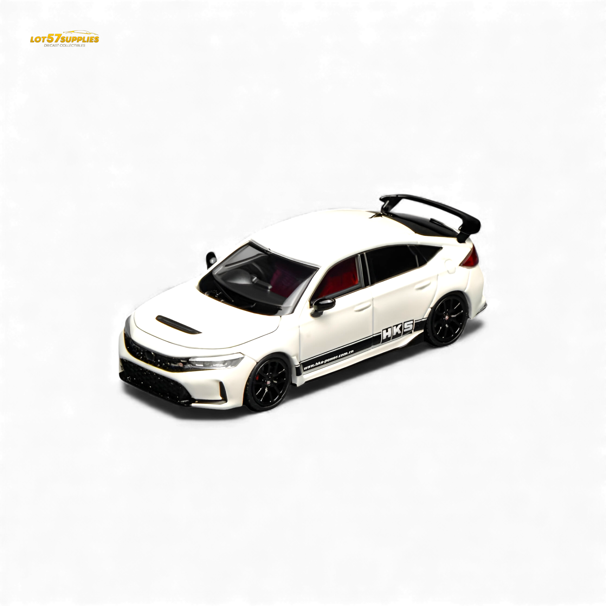(Pre-Order) Motorhelix Honda Civic Type R FL5 HKS White 1:64