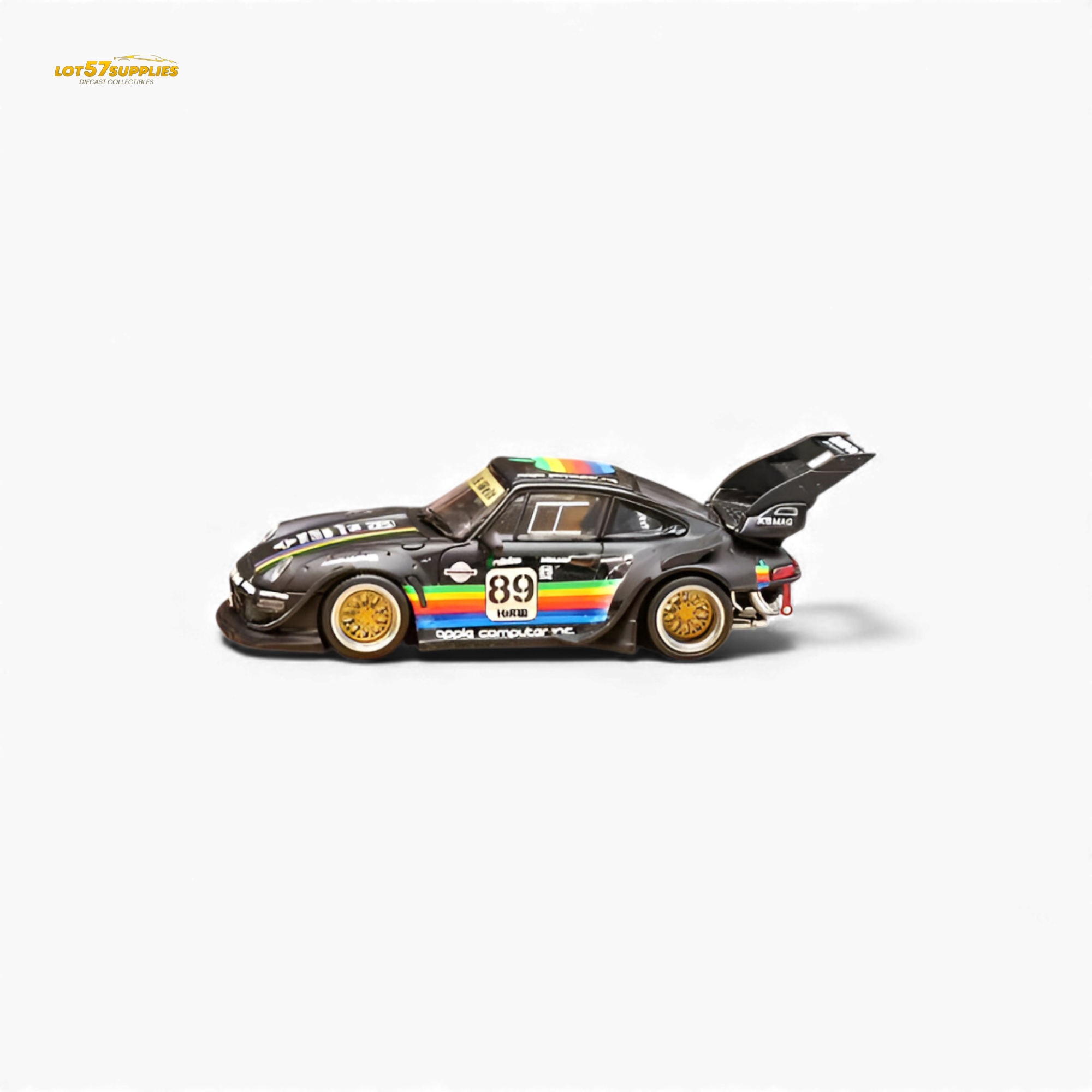 (Pre-Order) Street Weapon RWB 993 Matte Black Apple Livery 1:64