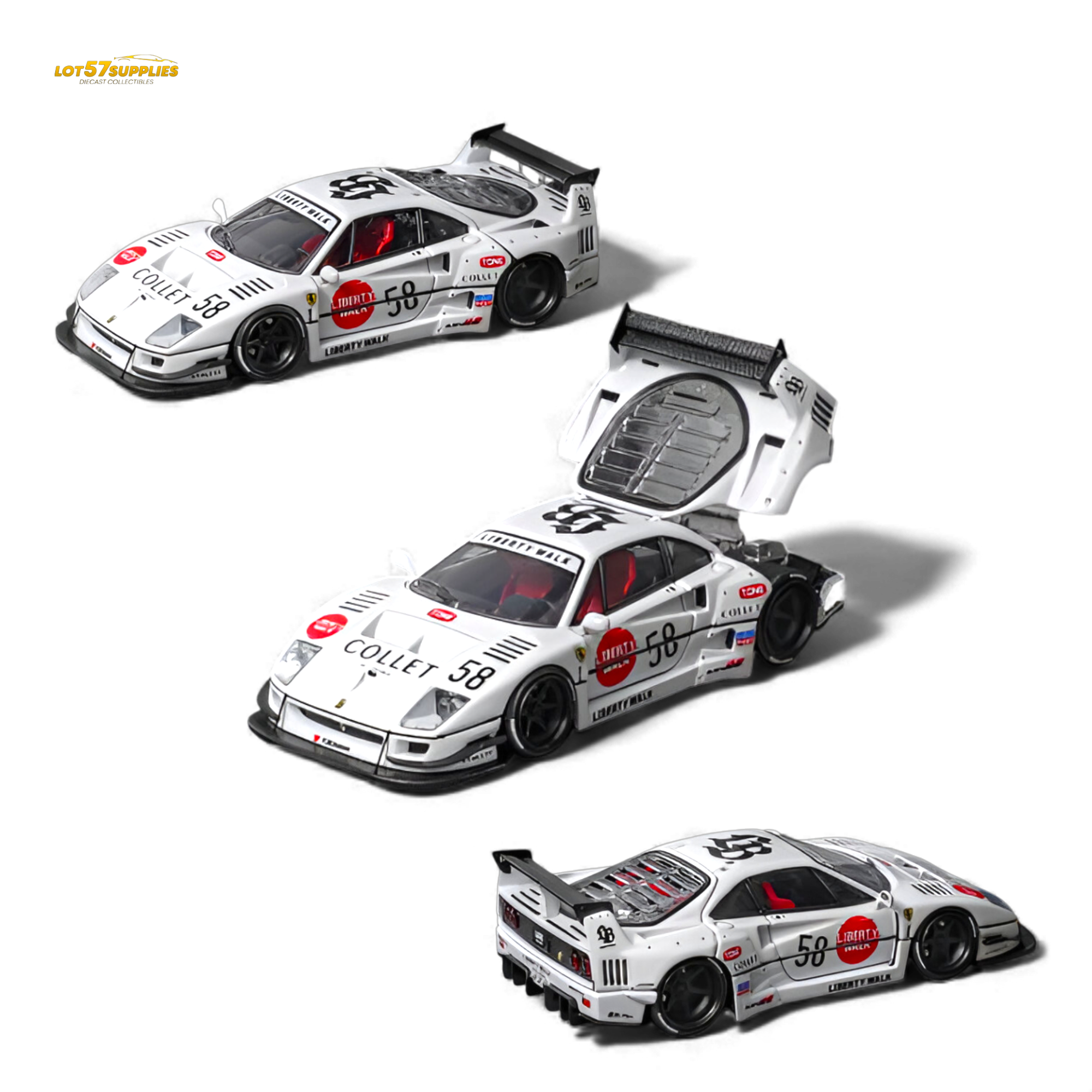 (Pre-Order) Star Models Ferrari F40 LB-Works White 1:64