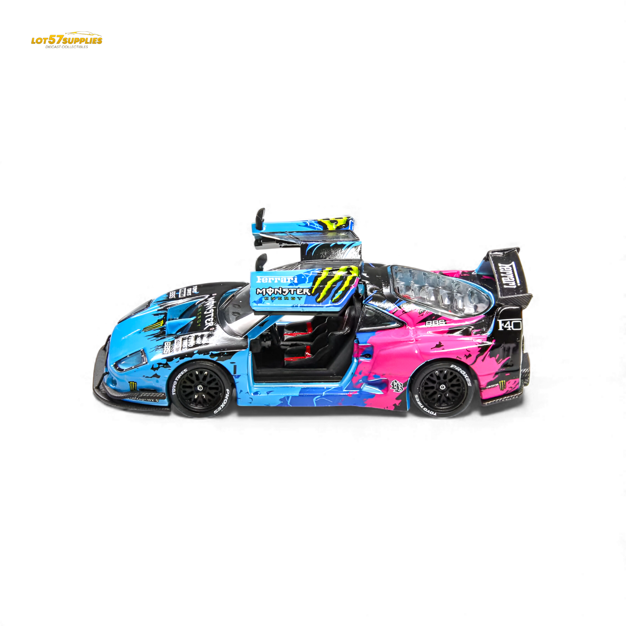 (Pre-Order) Demon King Auto F40 LB-Works Monster Livery 1:64