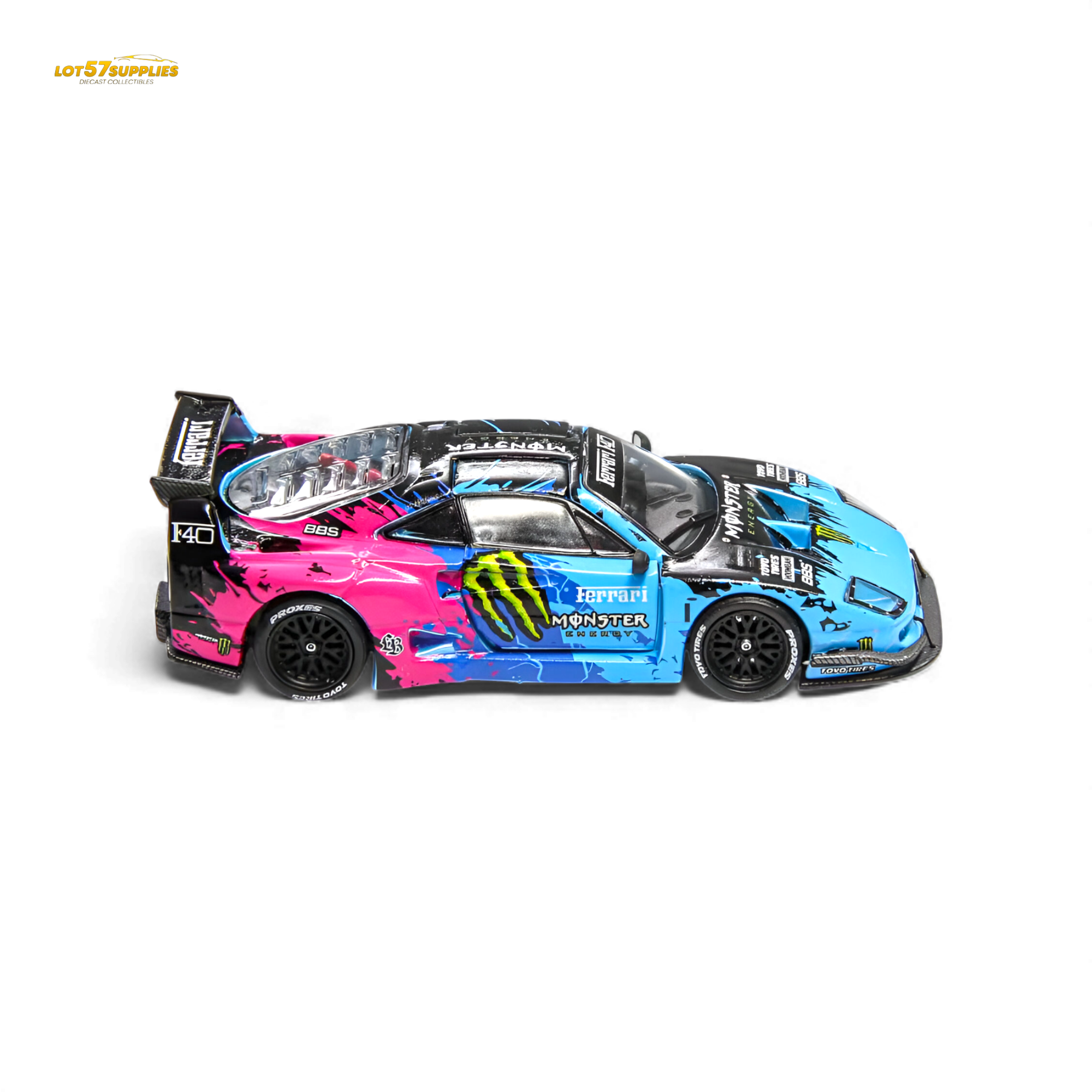 (Pre-Order) Demon King Auto F40 LB-Works Monster Livery 1:64
