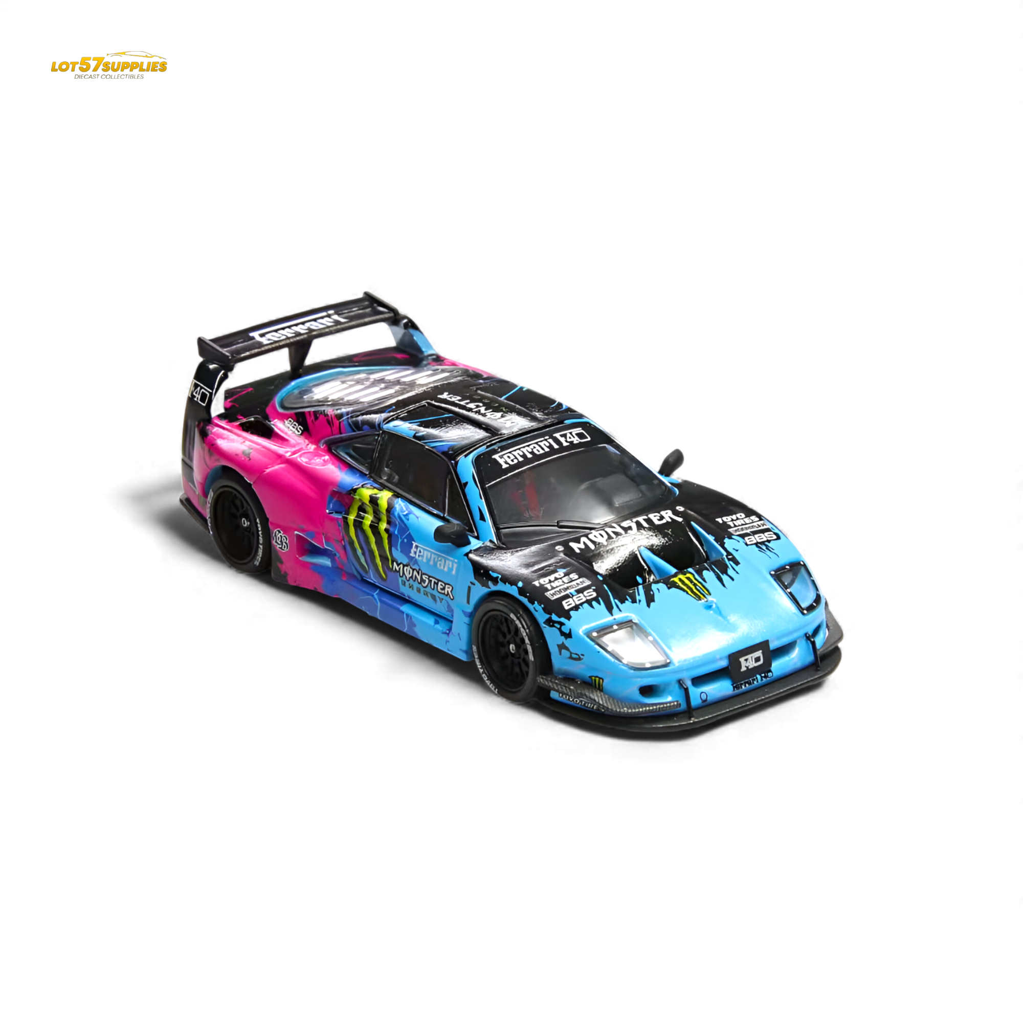 (Pre-Order) Demon King Auto F40 LB-Works Monster Livery 1:64