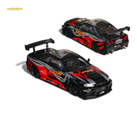 (Pre-Order) Fuji Skyline R34 GT-R Nismo Z-Tune Black Red Flame 1:64