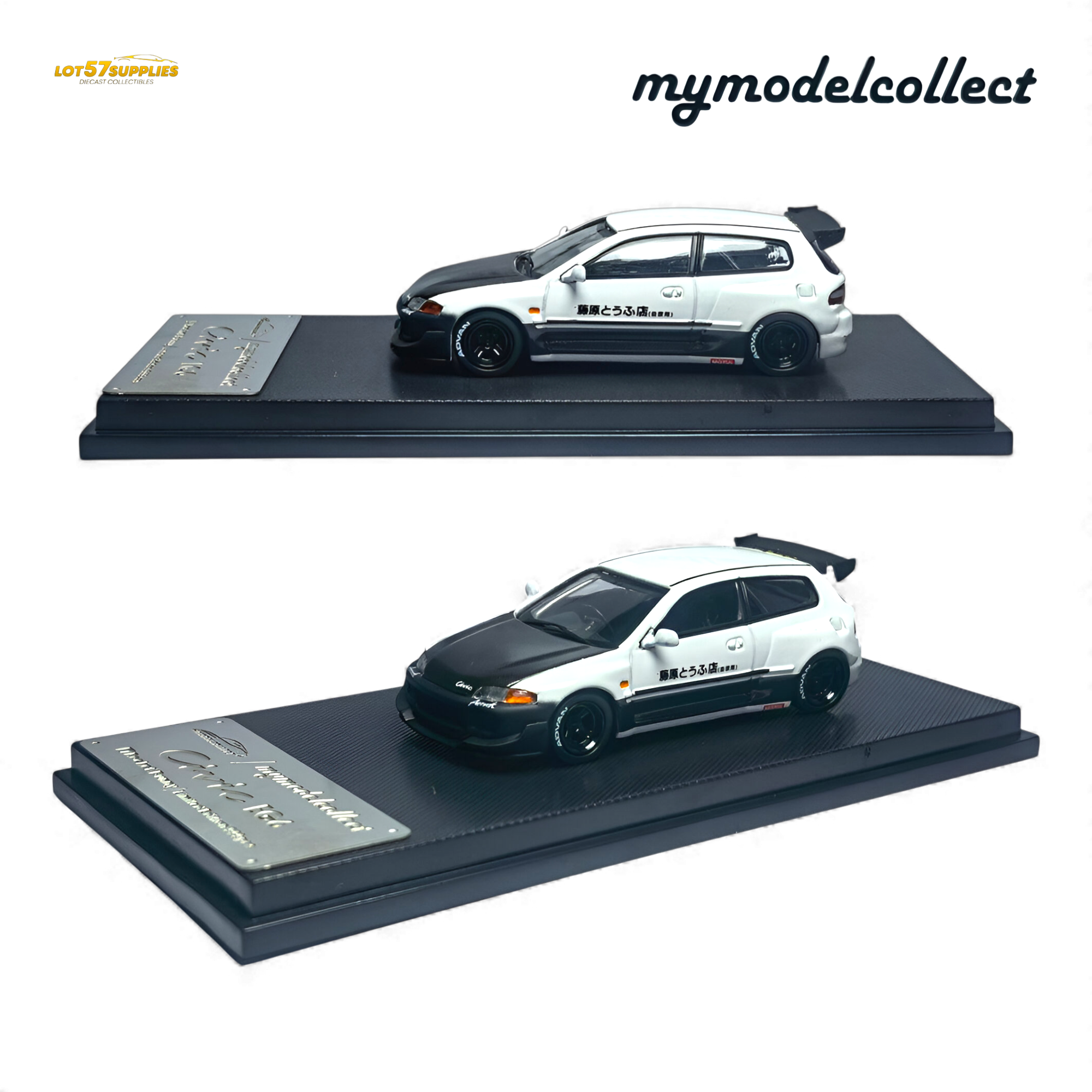 (Pre-Order) MC Civic EG6 Fujiwara Tofu Shop White Carbon 1:64