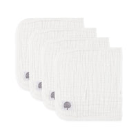 White Set - Muslin Burp Cloths (4 Pack)