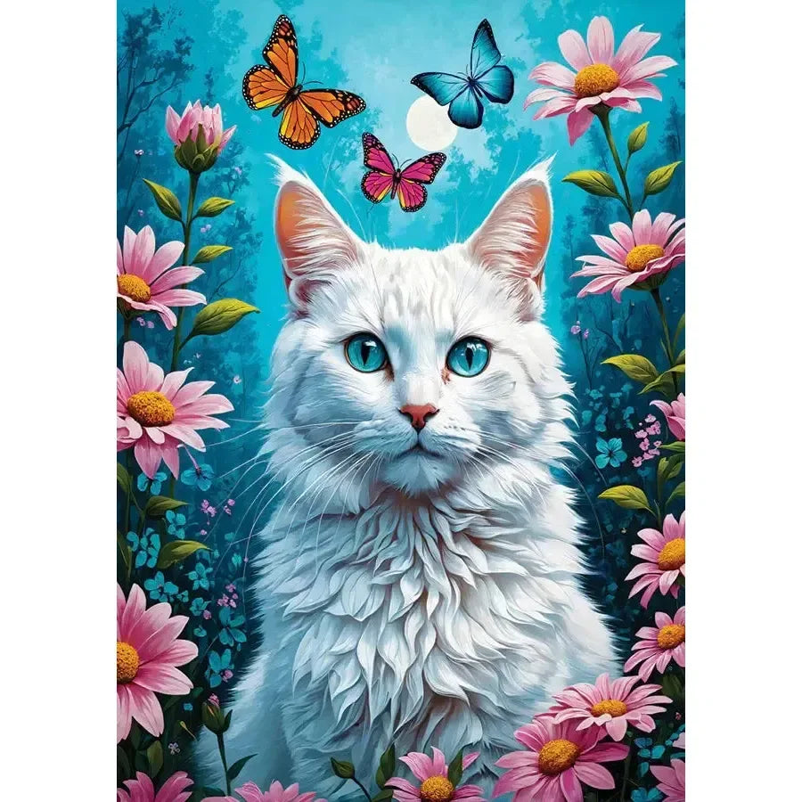 White Cat 1000 Piece Jigsaw Puzzle Enjoy - BIG FRENCHIES