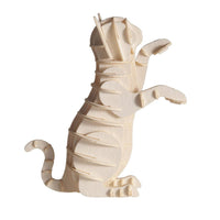White Cat 3D Cardboard Model Kit Fridolin