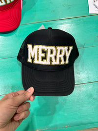 White Chenille Merry Trucker - BIG FRENCHIES
