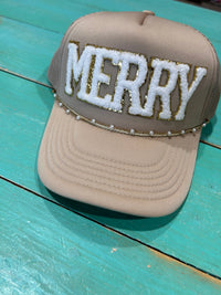 White Chenille Merry Trucker - BIG FRENCHIES