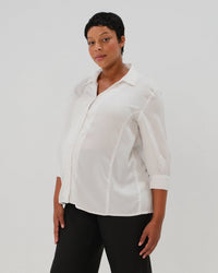 No-Gap Maternity Nursing Button Down Shirt in TENCEL (Regular & Petite) - BIG FRENCHIES