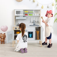 Wooden Pretend Play Kitchen Set for Toddlers