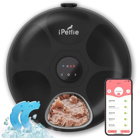 WiFi 6 Smart Cat & Small Dog Feeder with App Control, Wet & Dry Food, Ice Packs - BIG FRENCHIES