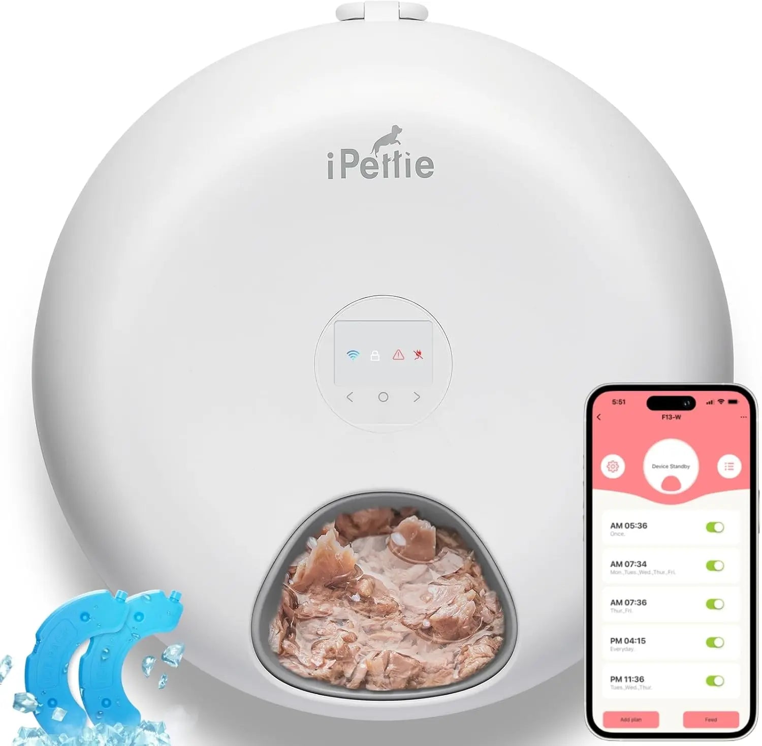 WiFi 6 Smart Cat & Small Dog Feeder with App Control, Wet & Dry Food, Ice Packs - BIG FRENCHIES