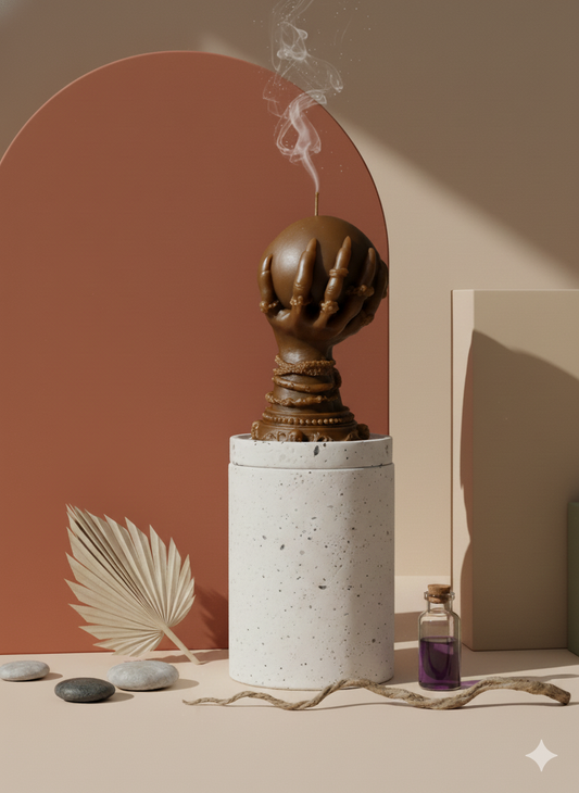 Crystal Ball Candle | Mystical Sculptural Soy Wax