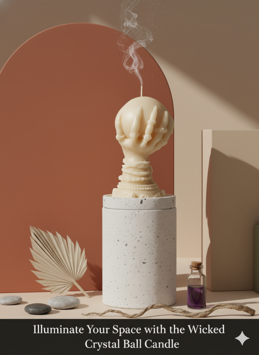 Crystal Ball Candle | Mystical Sculptural Soy Wax