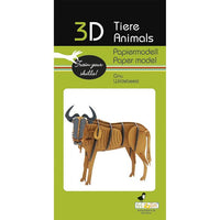 Wildebeest 3D Cardboard Model Kit Fridolin