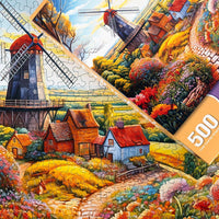Windmill on the Farm 500 Piece Jigsaw Puzzle Springbok