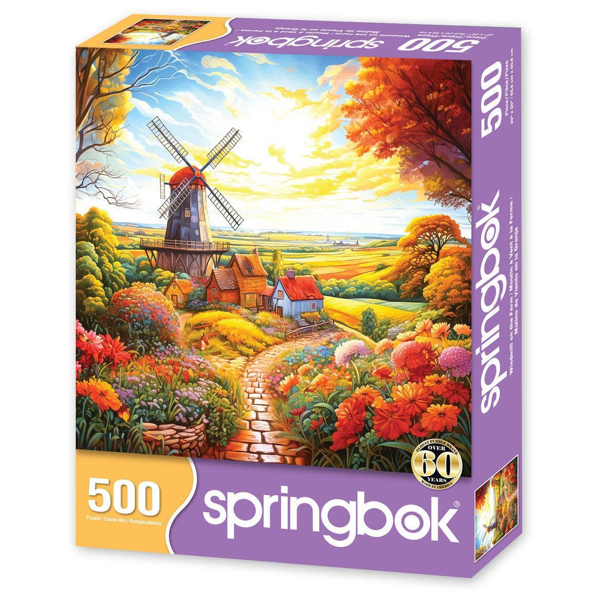 Windmill on the Farm 500 Piece Jigsaw Puzzle Springbok