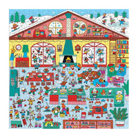Winter Chalet Search & Find 500 Piece Jigsaw Puzzle Mudpuppy