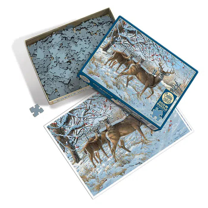 Winter Deer 500 Piece Jigsaw Puzzle Cobble Hill