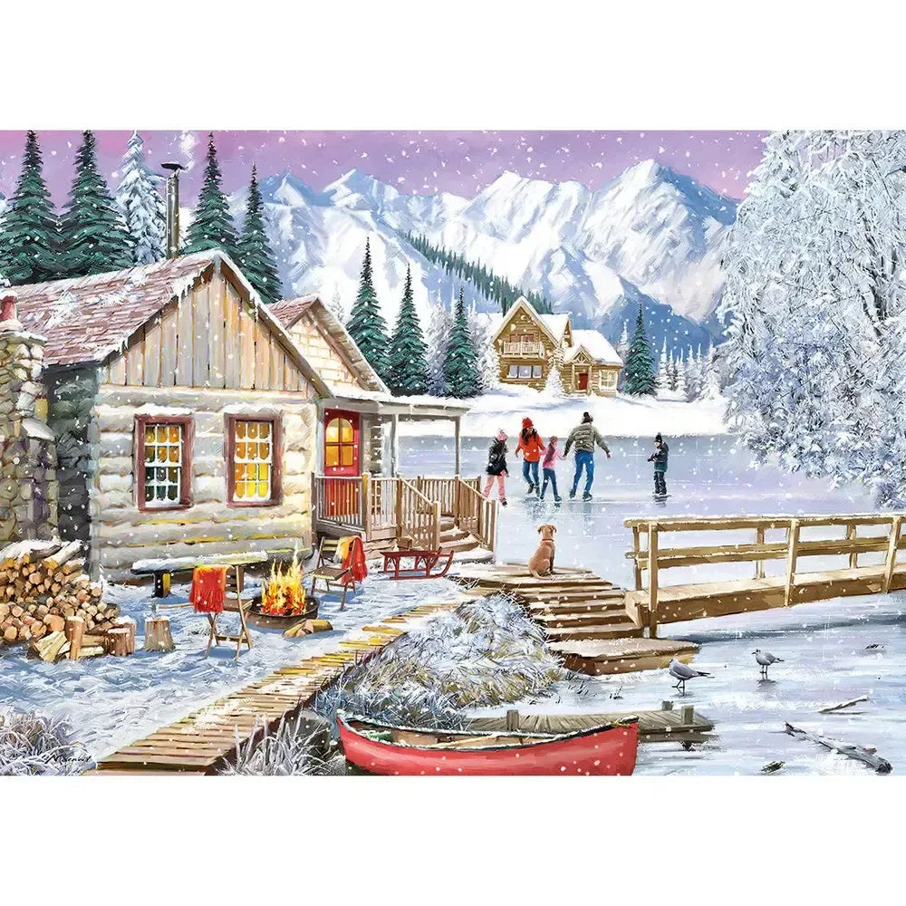 Winter in the Cabin 1000 Piece Jigsaw Puzzle Gibsons - BIG FRENCHIES