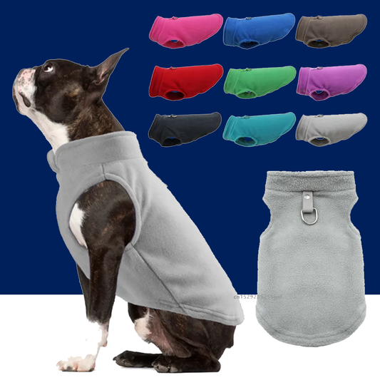 Winter Warm Dog Jacket with D-Ring – Cozy Pet Vest for Small Dogs & Cats - BIG FRENCHIES
