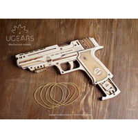Wolf-01 Handgun 3D Wood Model Kit UGEARS