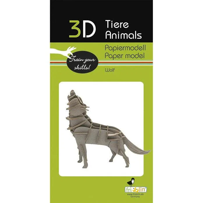 Wolf 3D Cardboard Model Kit Fridolin - BIG FRENCHIES