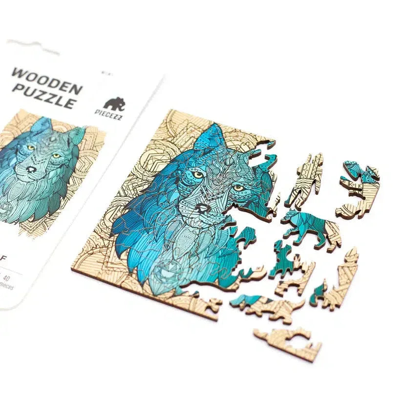 Wolf 40 Piece Mini Wooden Jigsaw Puzzle Geek Toys - BIG FRENCHIES