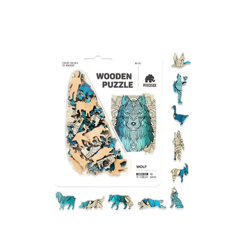 Wolf 40 Piece Mini Wooden Jigsaw Puzzle Geek Toys - BIG FRENCHIES