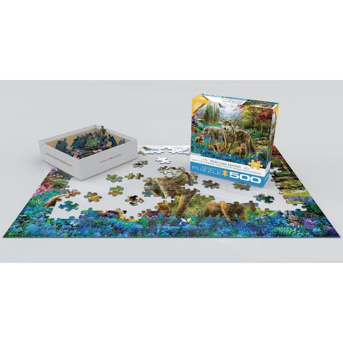 Wolf Lake Fantasy 500 Piece Jigsaw Puzzle Eurographics - BIG FRENCHIES