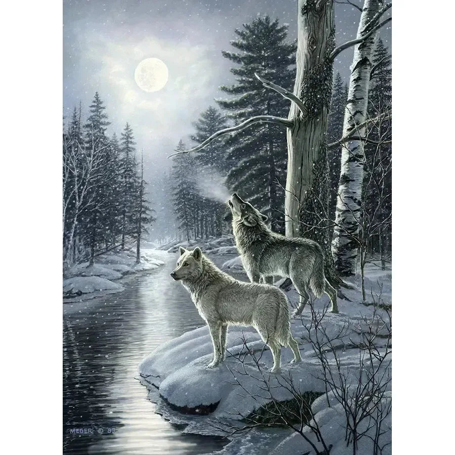 Wolves by Moonlight 1000 Piece Jigsaw Puzzle Cobble Hill - BIG FRENCHIES