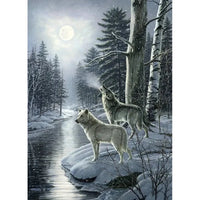 Wolves by Moonlight 1000 Piece Jigsaw Puzzle Cobble Hill